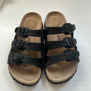 Cushionaire Black Sandal - girls size 2